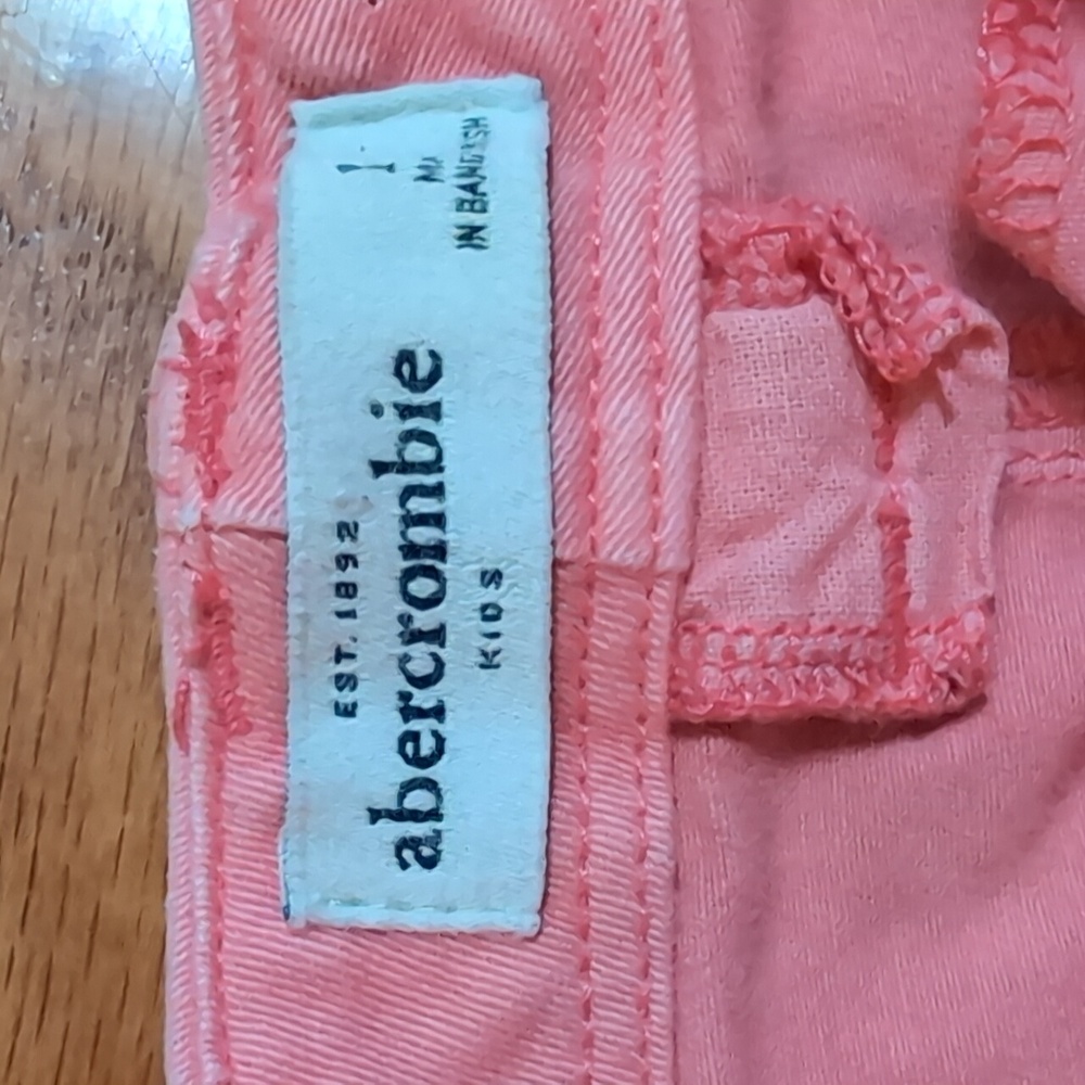 Abercrombie & Fitch Kids Coral Denim Shorts - Picture 2 of 4
